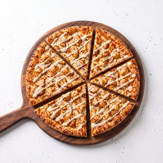 Buffalo Chicken Ranch Pizza.